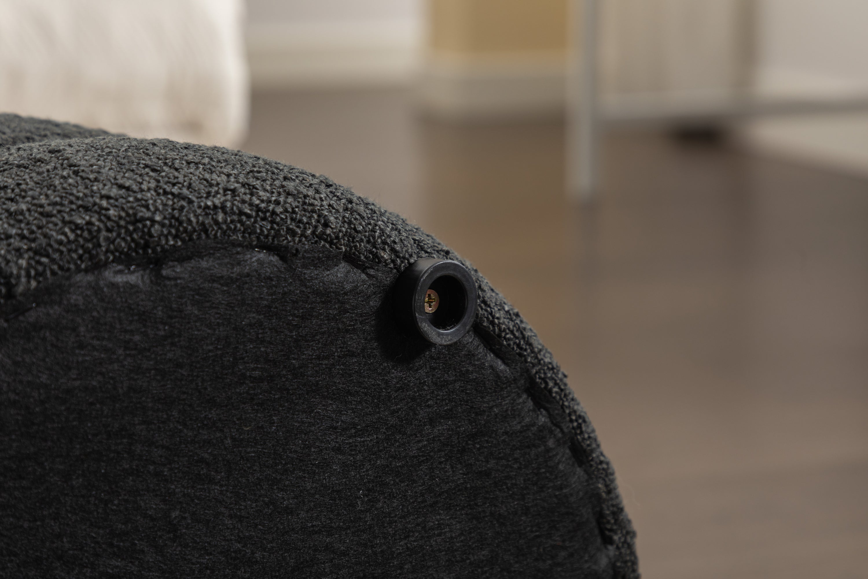 Boucle/Velvet Round Ottoman Footrest Stool