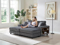 Convertible Sleeper Sectional Sofa with Storage