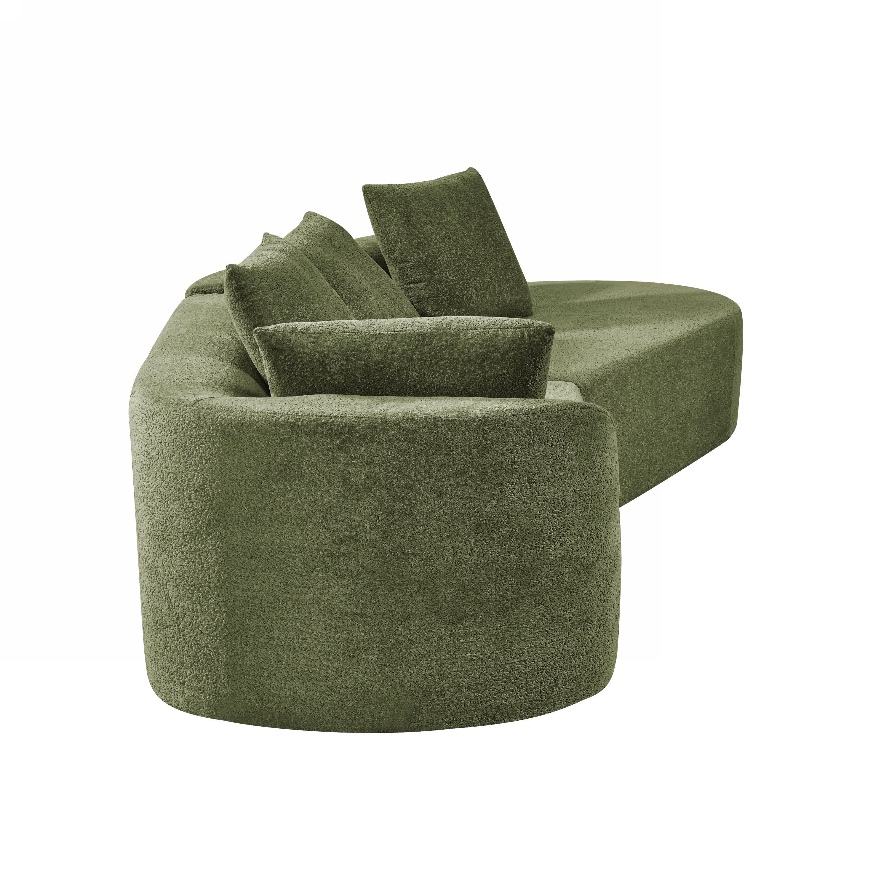 116' Modern Curved Sectional Sofa for Living Room