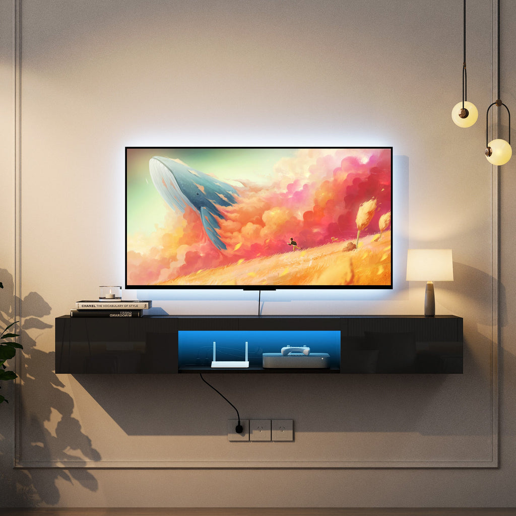 Modern Floating TV Stand Wall Mounted