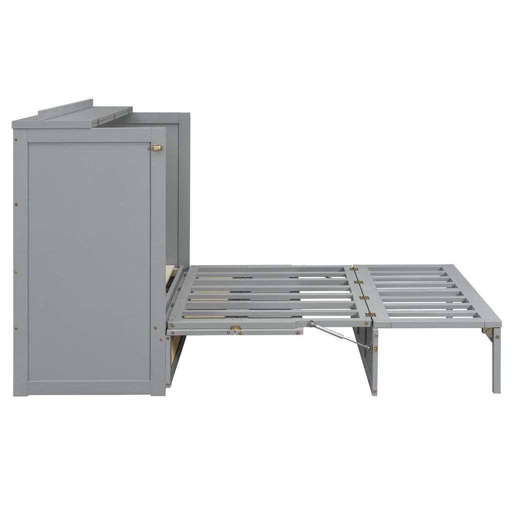 Full Size Murphy Bed with Large Drawers