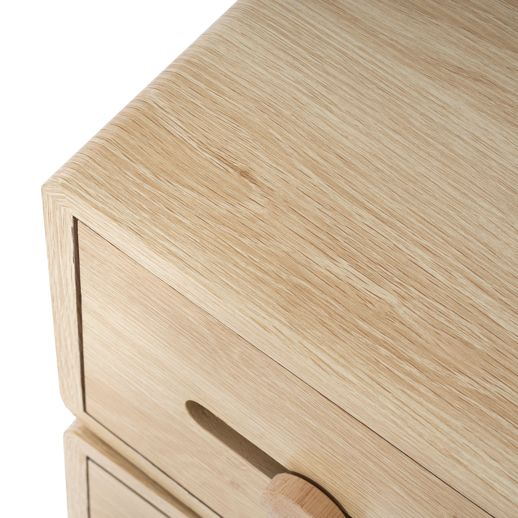 Rotating Robot Side Table with Storage
