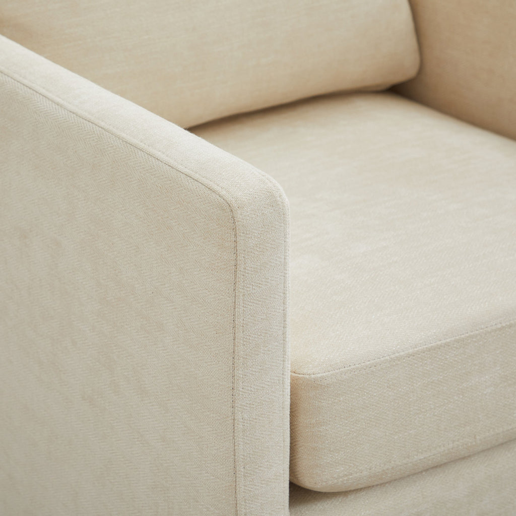 Modern Square Chenille Upholstered Swivel Accent Chair