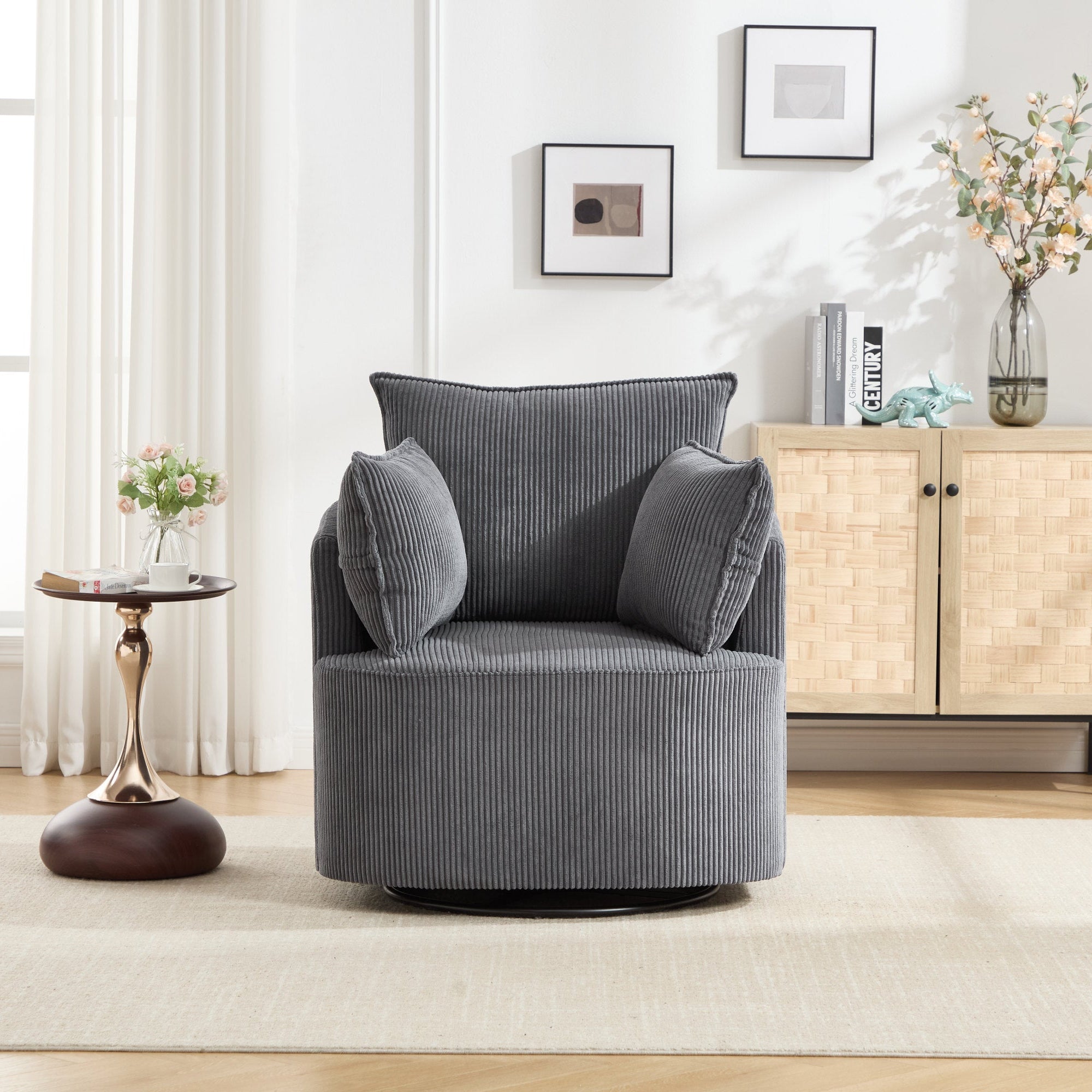 360° Smooth Swivel Living Chair