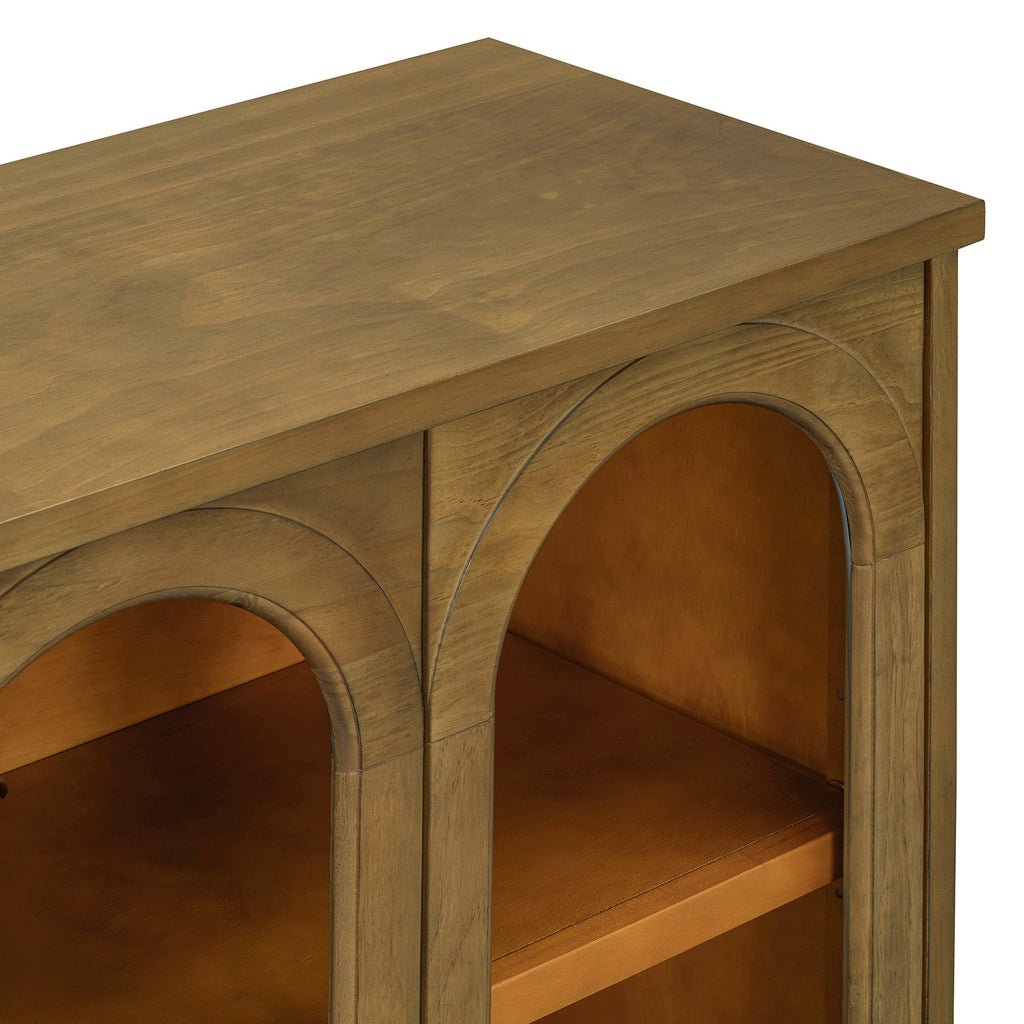 4-Door Large Arched Buffet  Storage Cabinet
