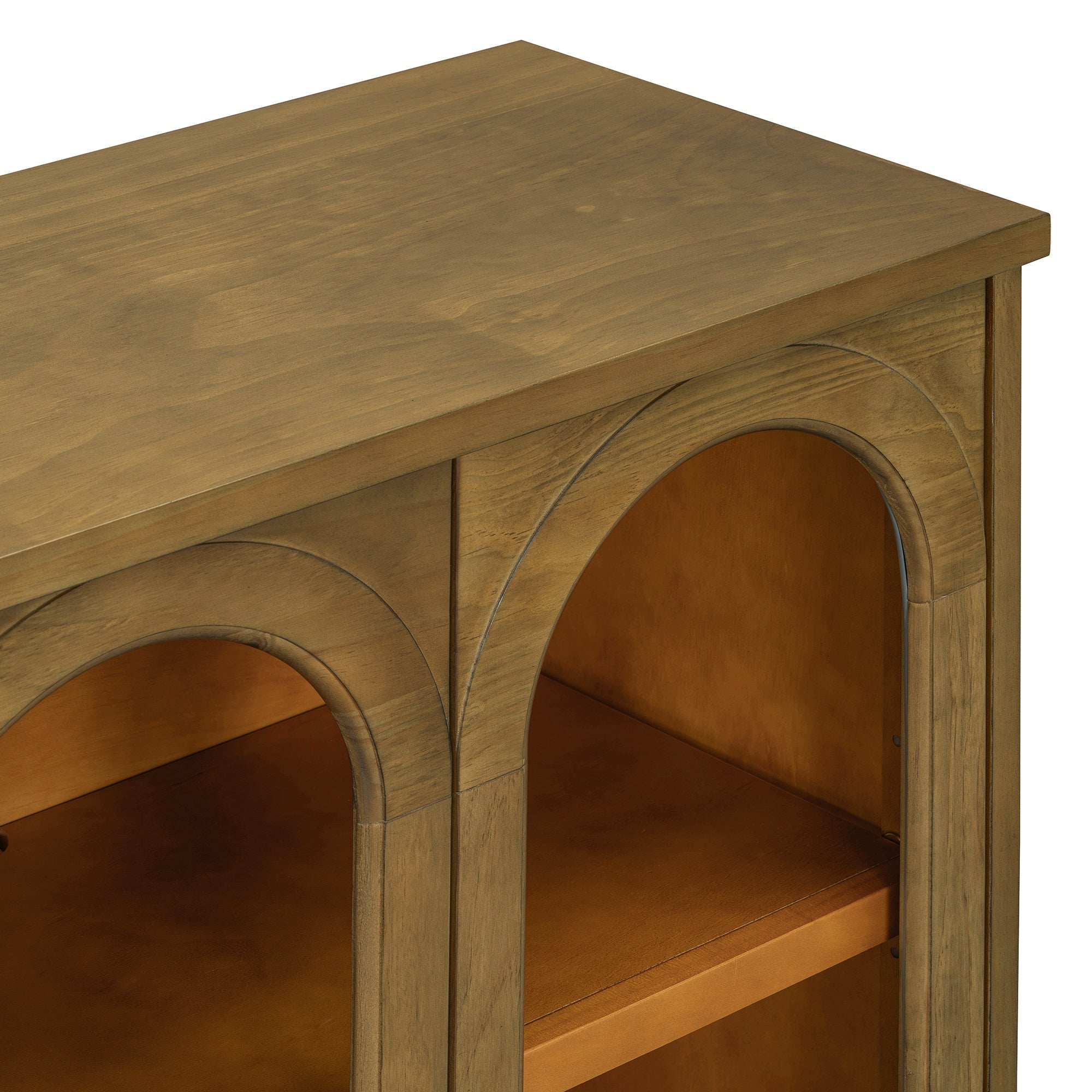 4-Door Large Arched Buffet  Storage Cabinet