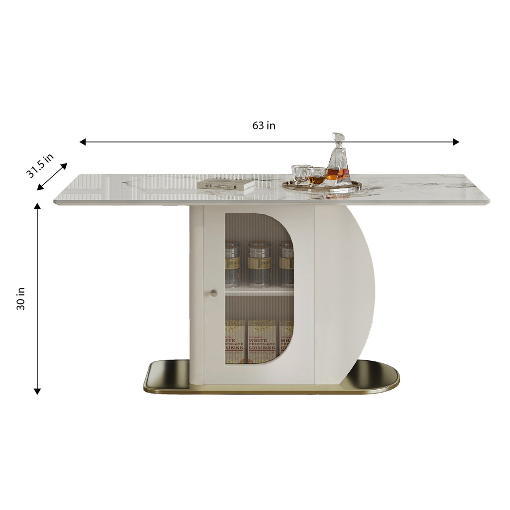 63' Modern Dining Table for 4-6 People