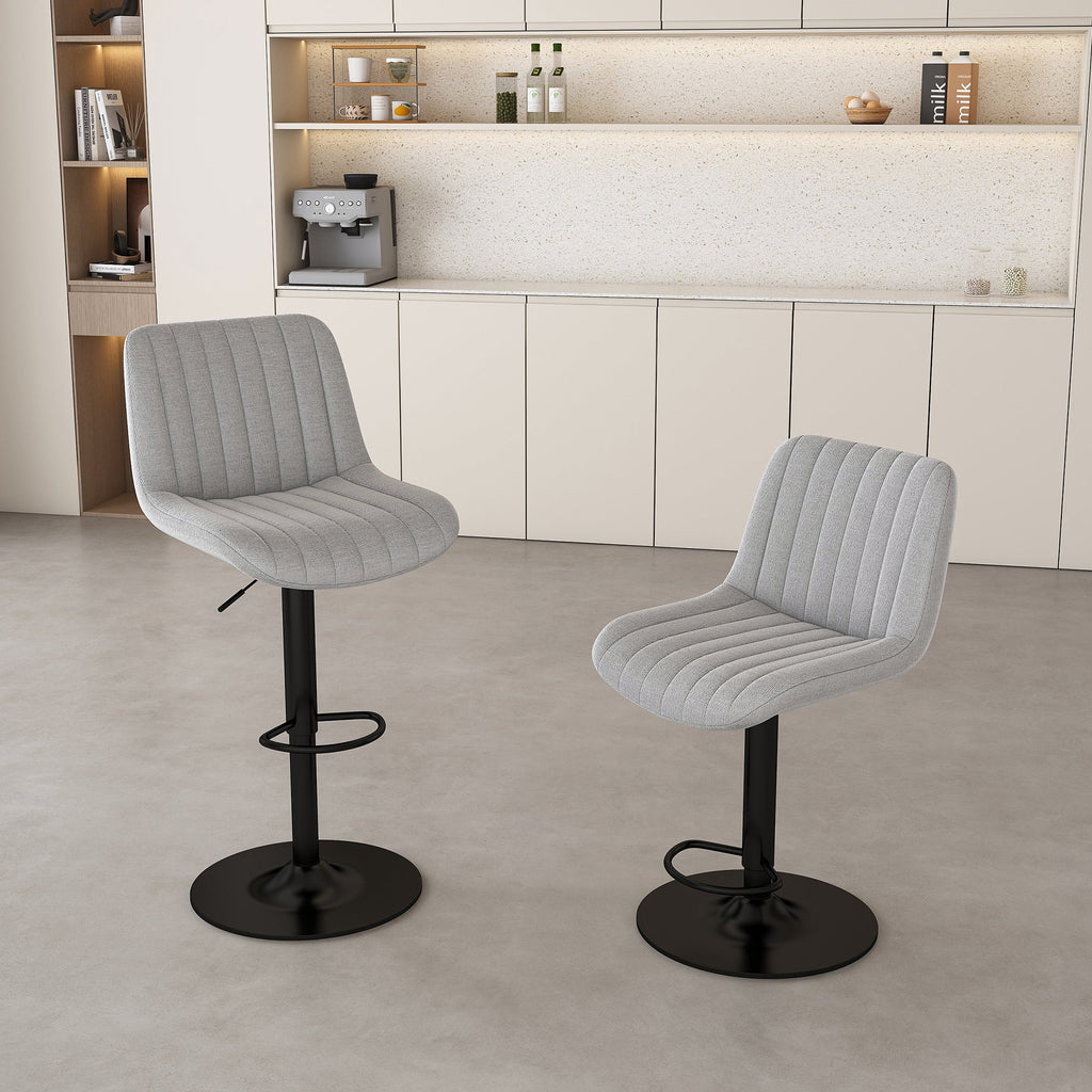 Swivel Bar Stools with Adjustable Height (Set of 2)