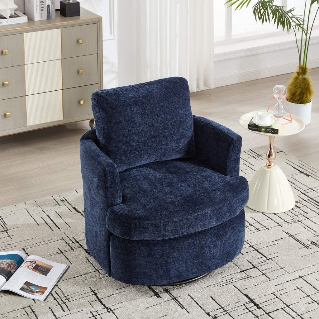 Swivel Chenille Fabric Sofa Chair