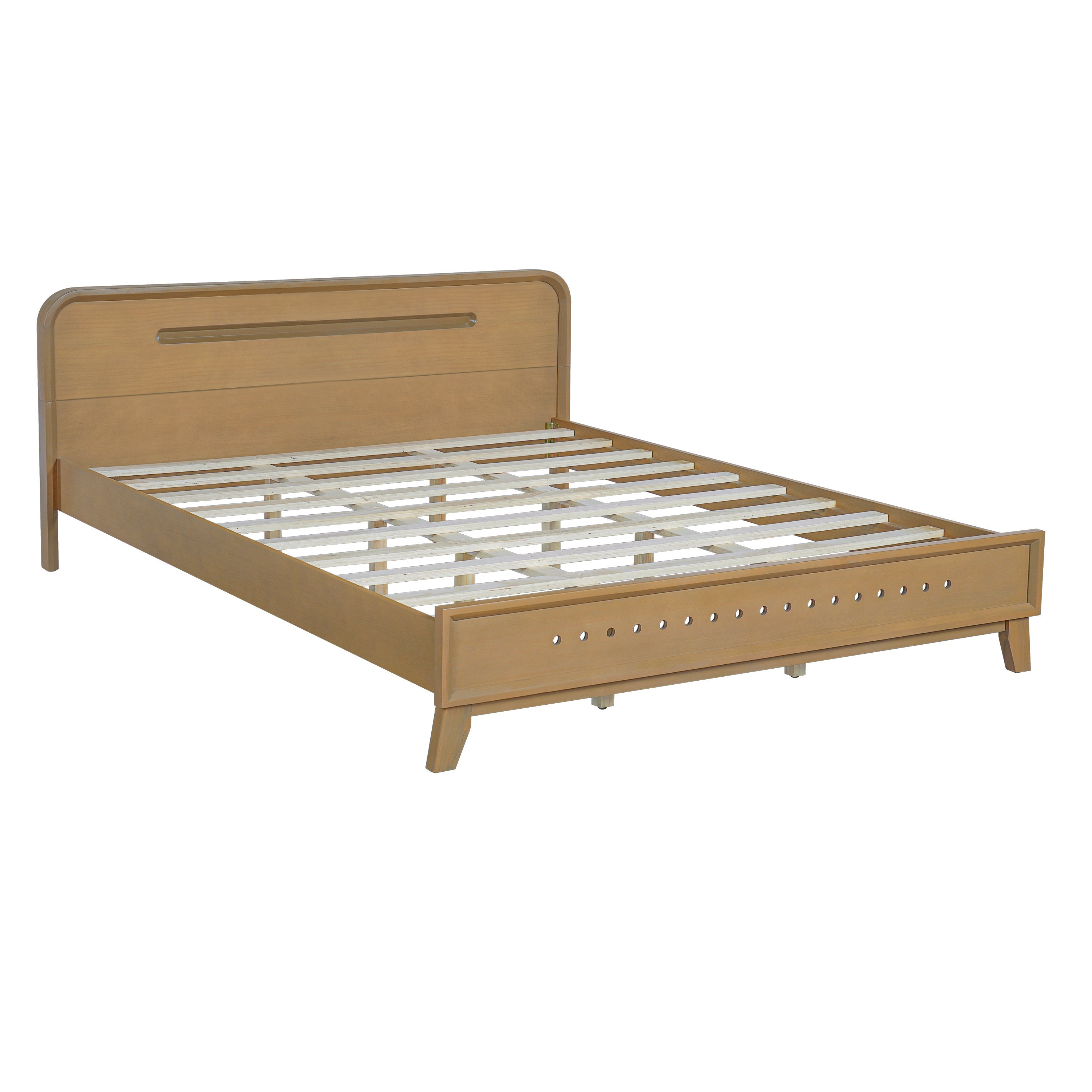 Pine Solid Wood Queen Size Bed