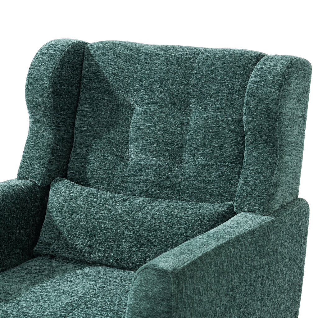 Mid-Century Chenille Accent Chair – Comfy Reading Chair with Lounge Style