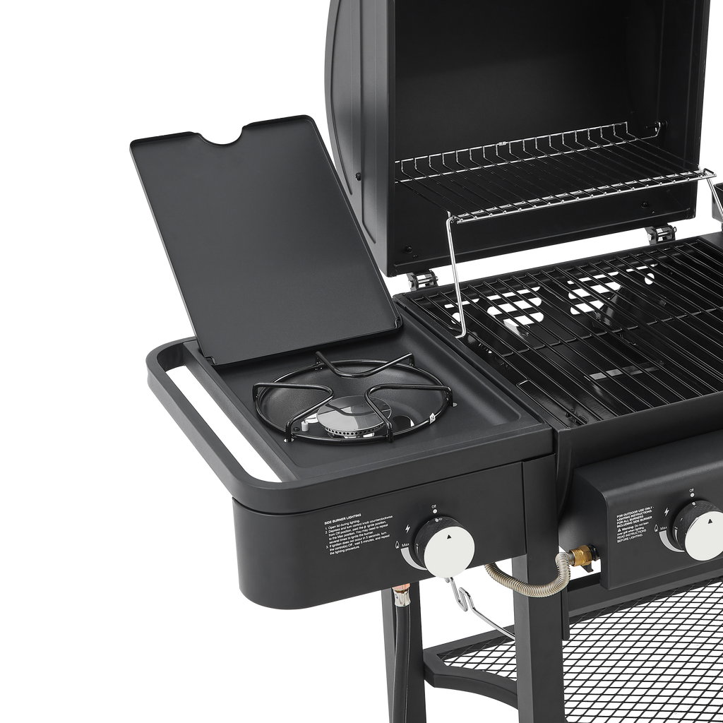 All-in-One 5 Burner Propane Gas Grill Griddle Combo 56000 BTU Heavy Duty Backyard BBQ