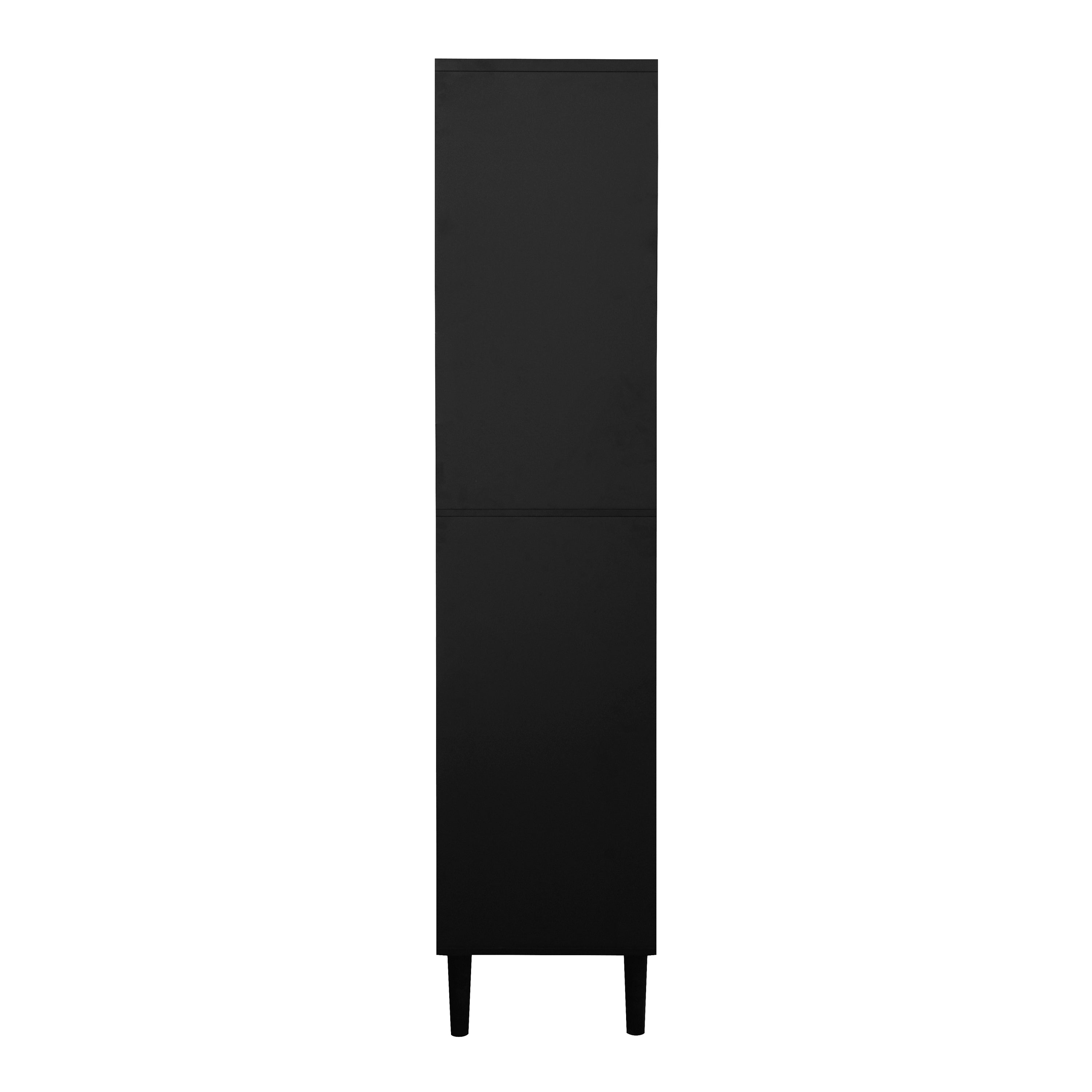 Tempered Glass Door Tall Storage Bookcase