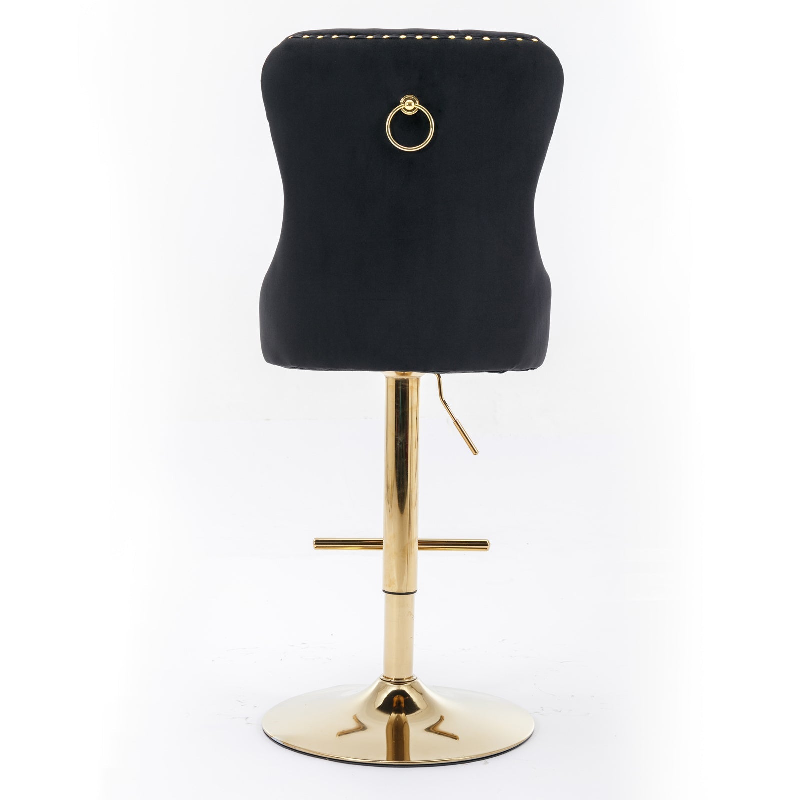 Modern Upholstered Swivel Velvet Barstools (Set of 2)