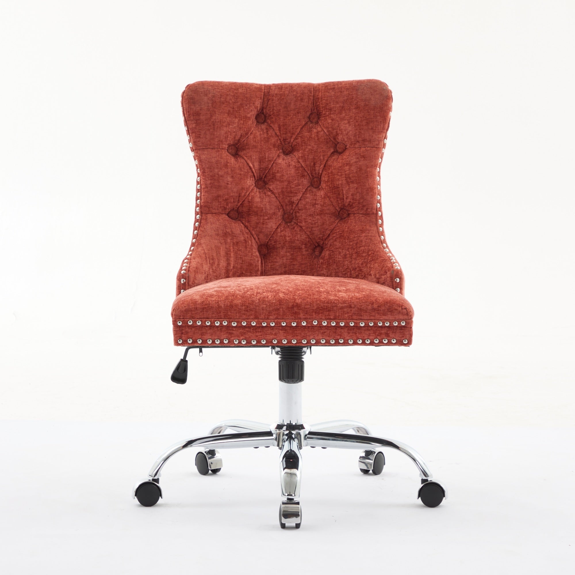Modern Chenille Upholstered Tufted Button Home Office Chair