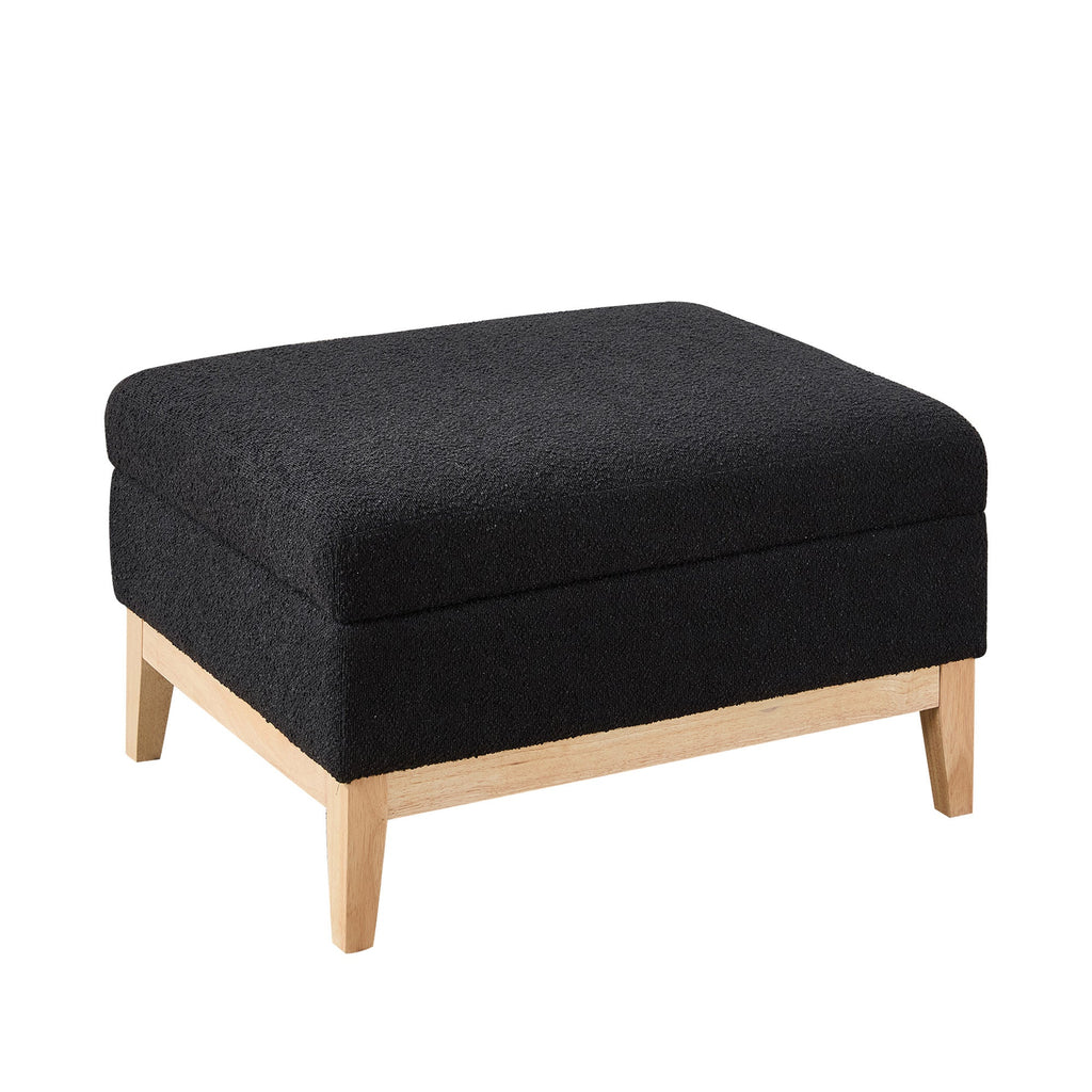 33.86'W Upholstered Wood Base Storage Ottoman