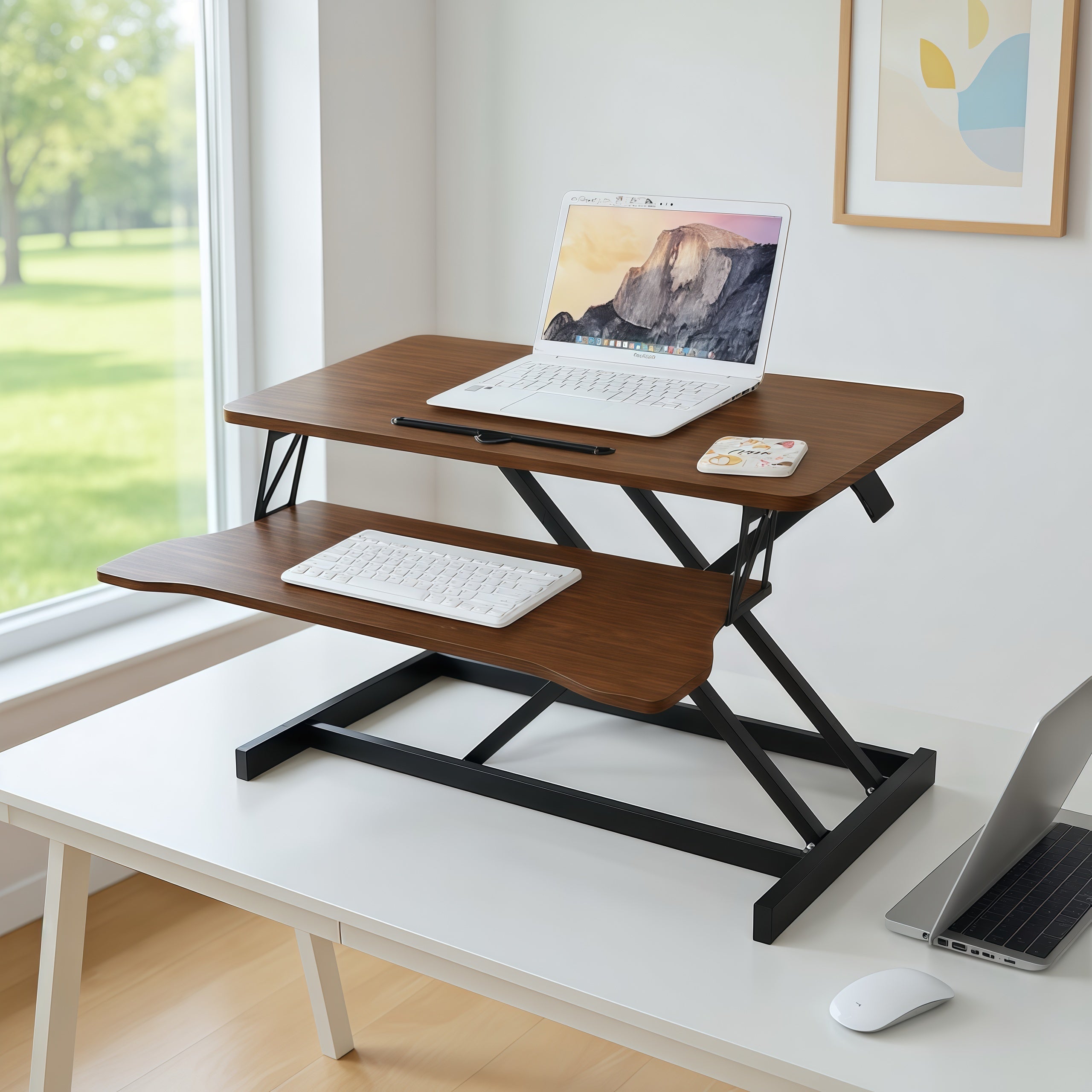 32 Inch Desk Converter Height Adjustable Sit to Stand Rise