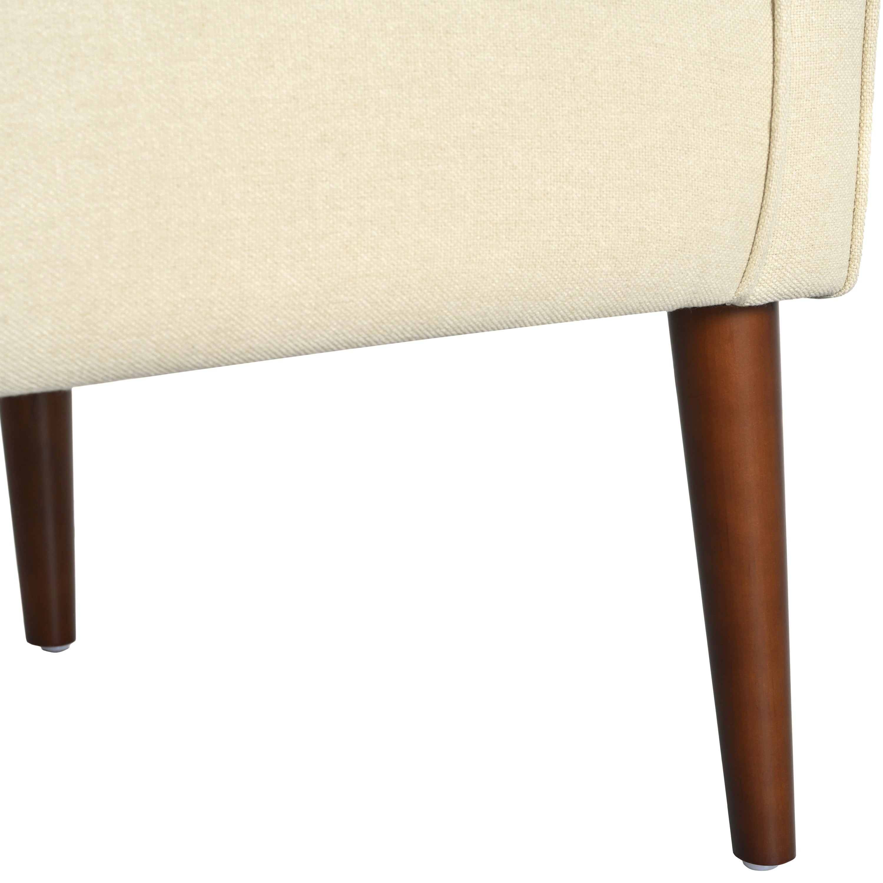 Modern Club Chair with Button-Tufted Back and Tonal Piping