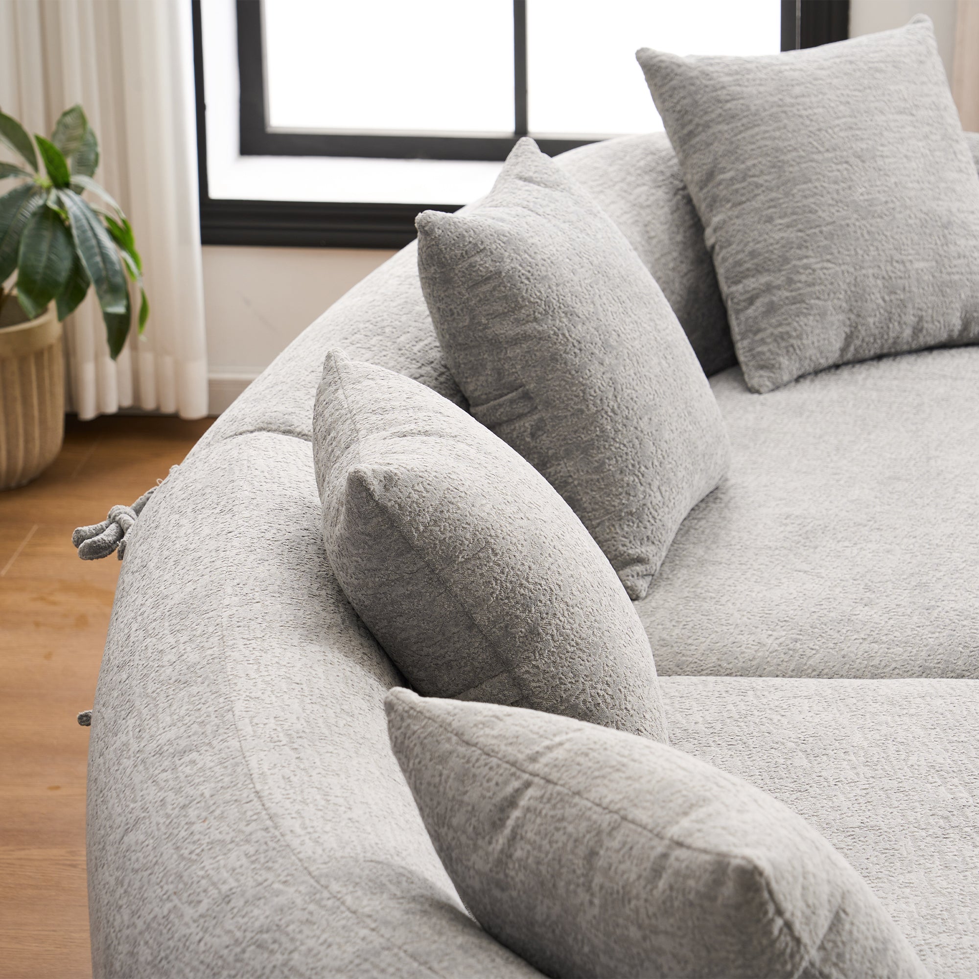 30D High-Density Sponge Sectional Couch for Living Room