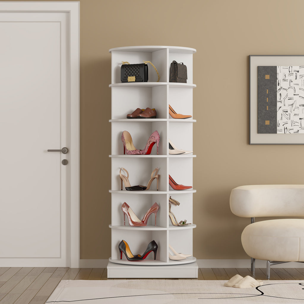 Modern 360° Rotating Shoe Cabinet 6/7 Layers Space Saver