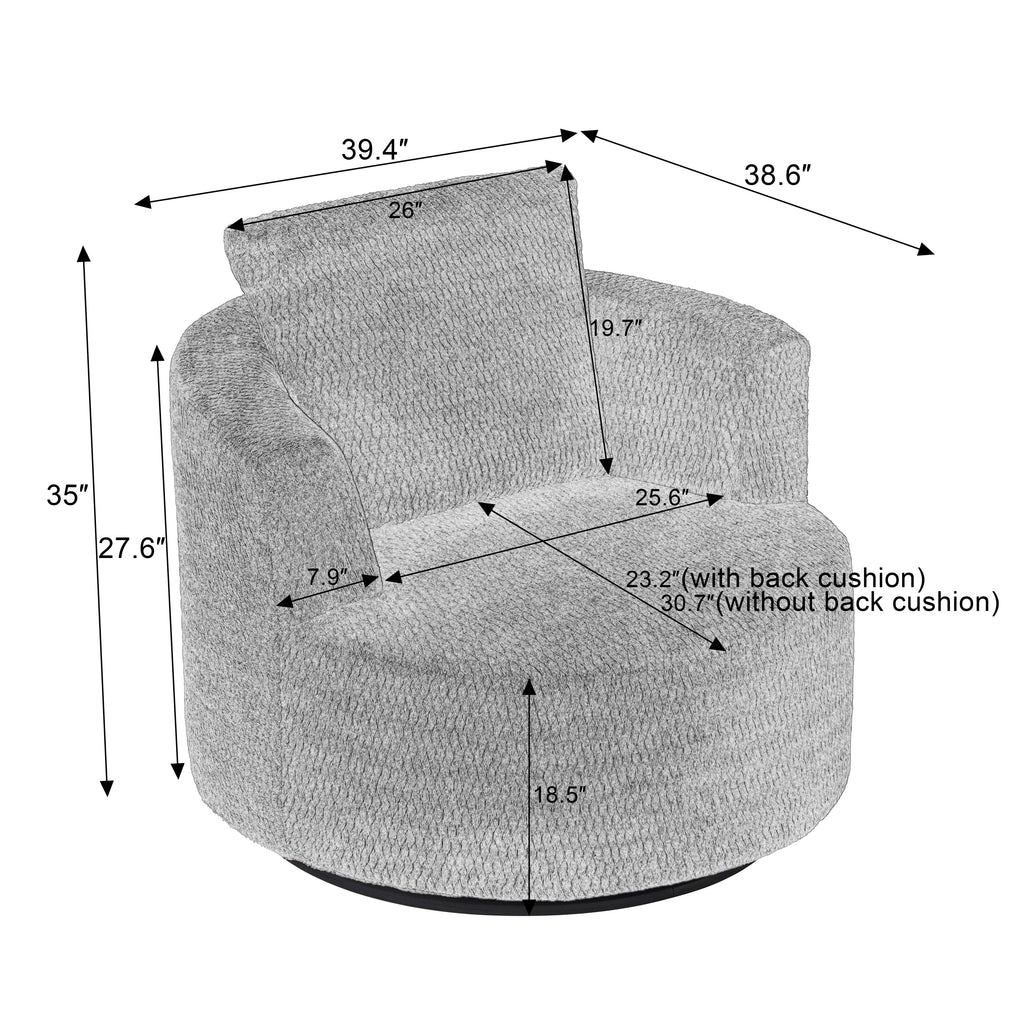 360° Swivel Compressible Accent Chair