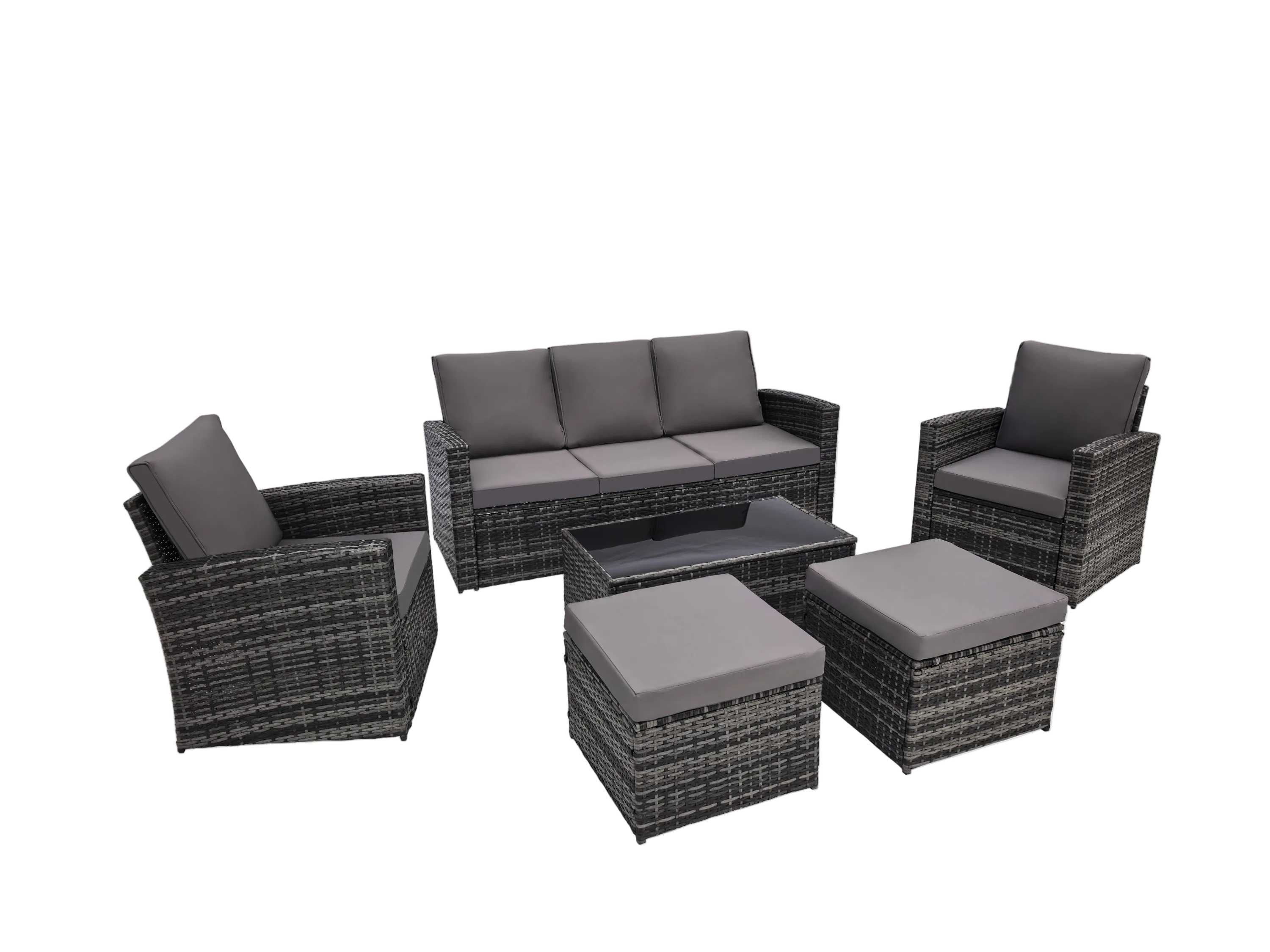 Outdoor Sectional Patio Set Half Moon Round Sofa for Backyard Garden