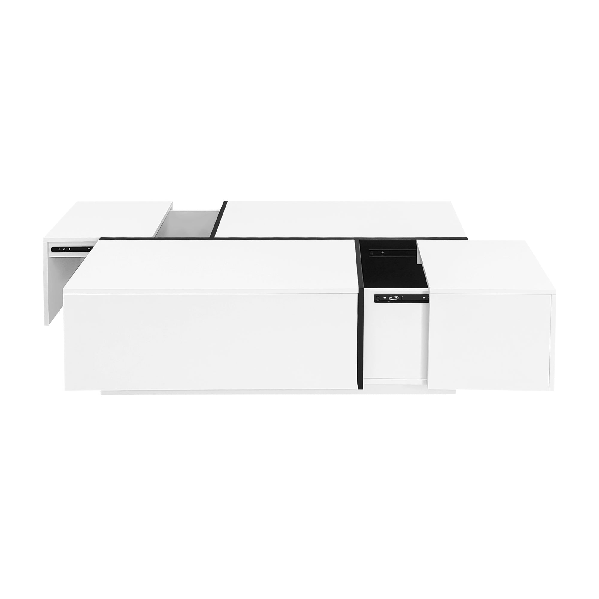 Multi-Functional Extendable Coffee Table with 2 Storage Space and Drawers
