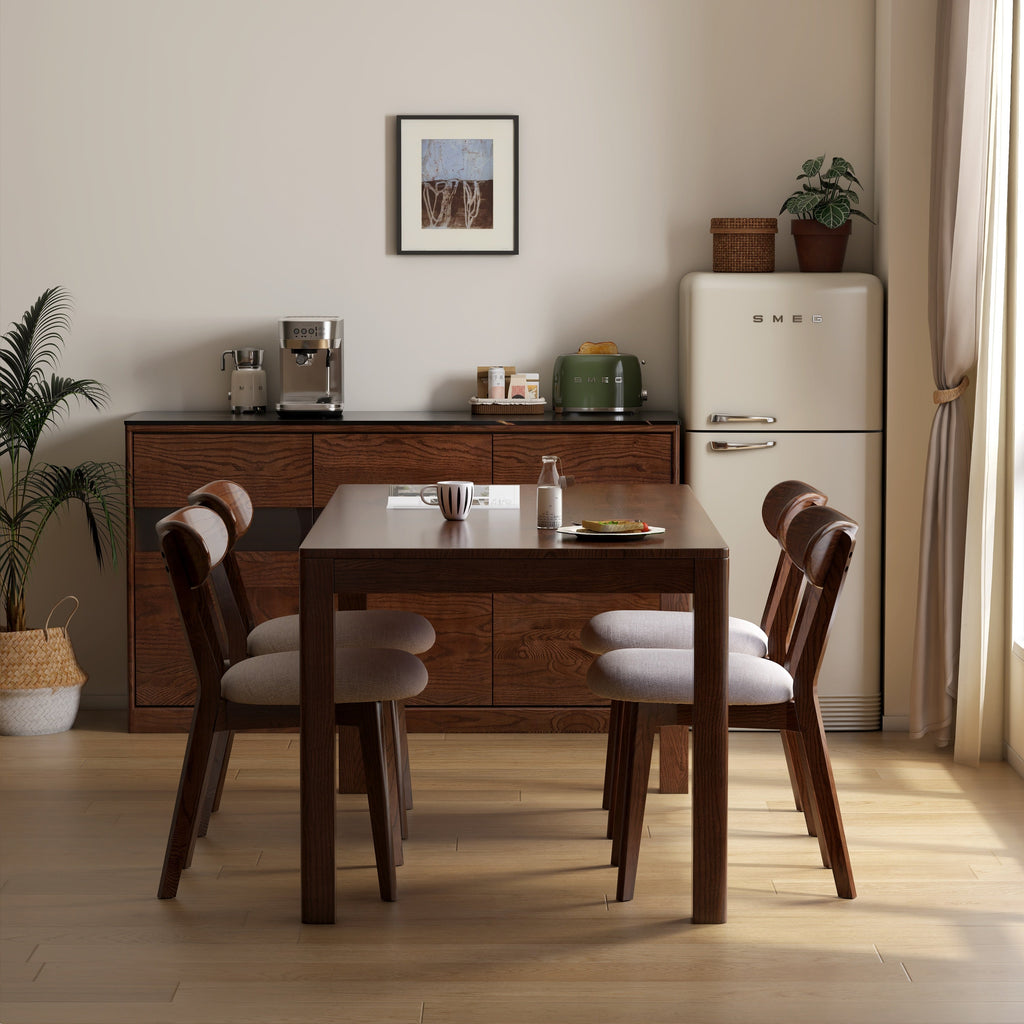 2Pcs Solid Wood Dining Room Chair with Upholstered