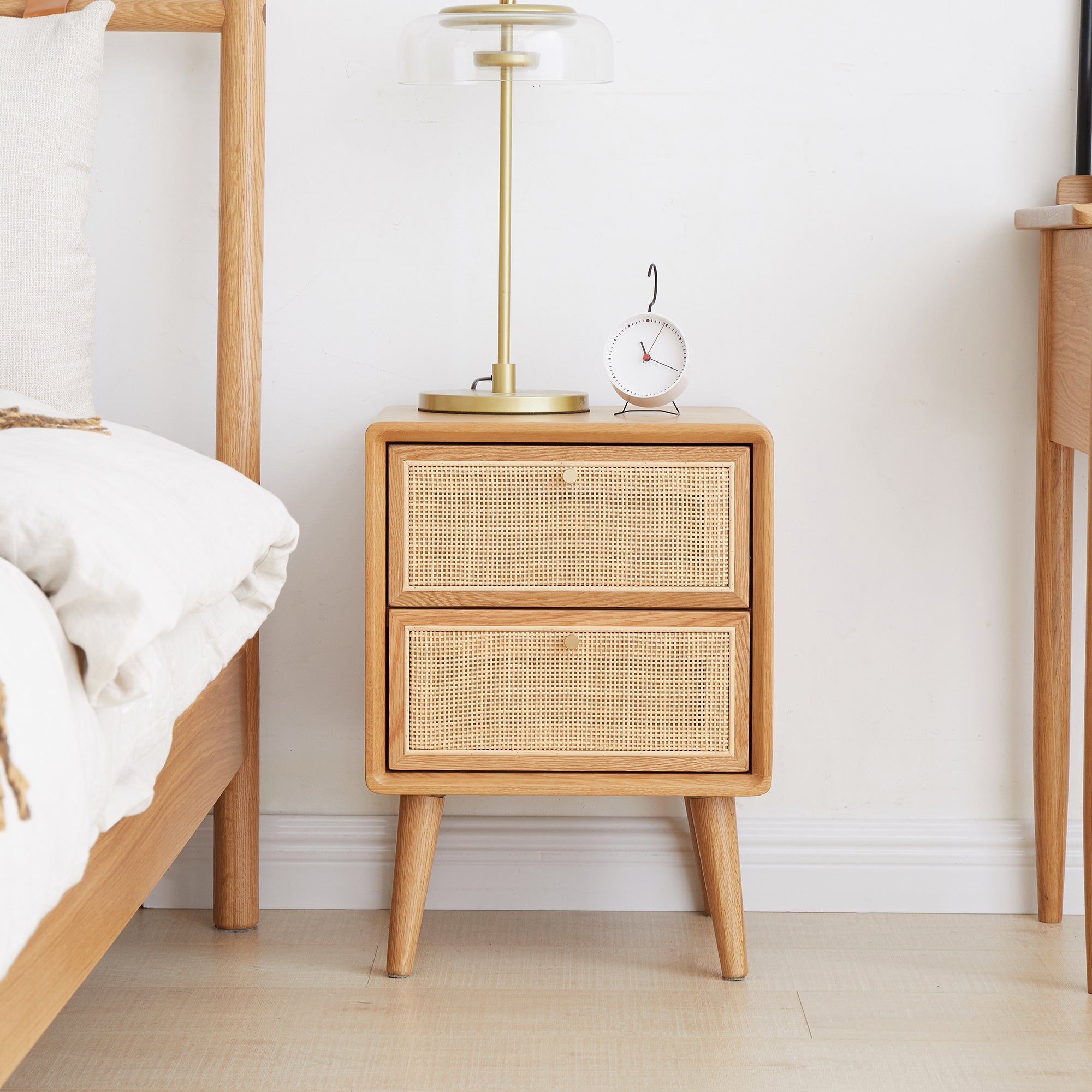 Pure Solid Wood Bedside Storage Cabinet