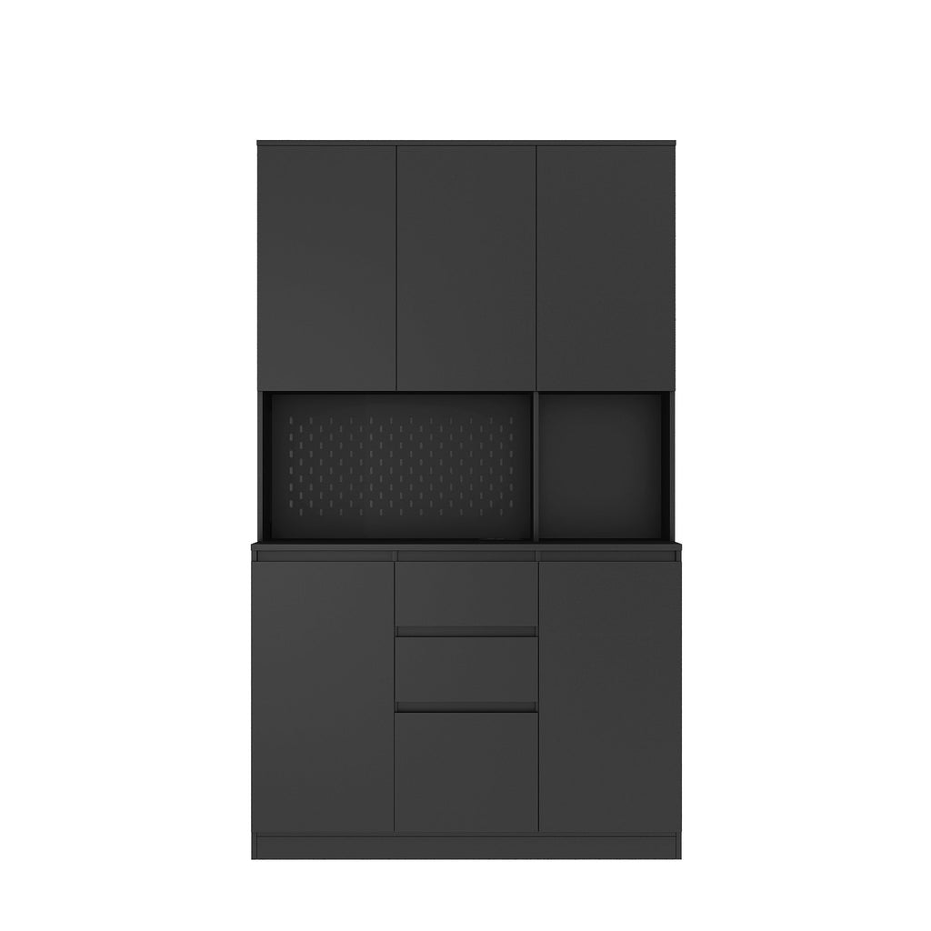 74" Freestanding Kitchen Pantry Cabinet