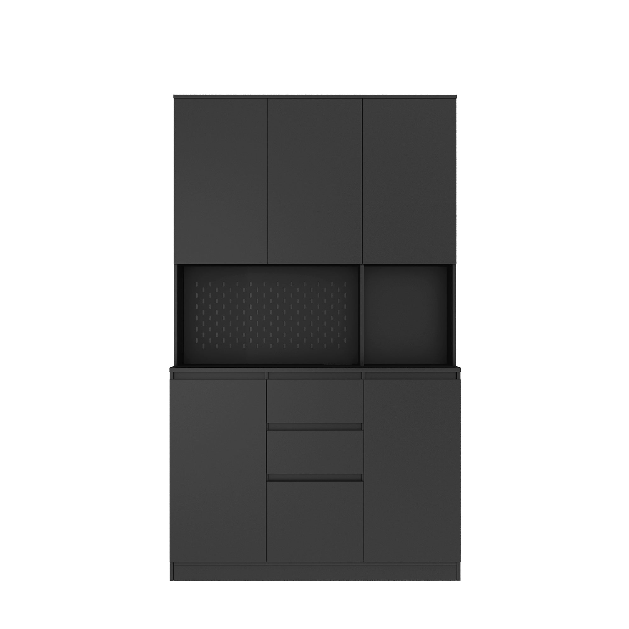 74" Freestanding Kitchen Pantry Cabinet