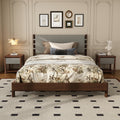 Modern Queen Bed Frame Set with 2 Nightstands