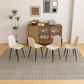 Modern Knit Fabric Dining Chairs with Iron Legs (Set of 4)