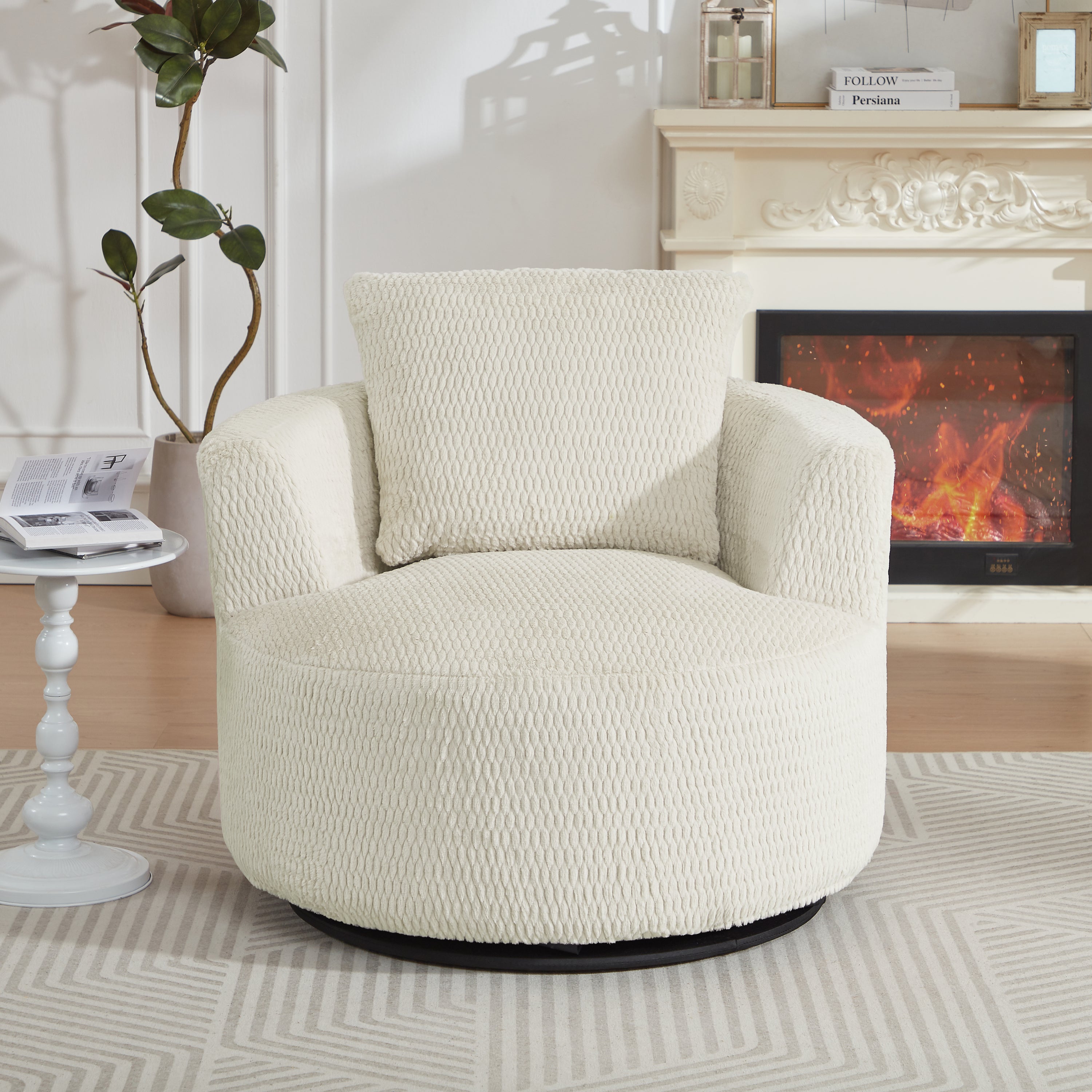 360° Swivel Compressible Accent Chair