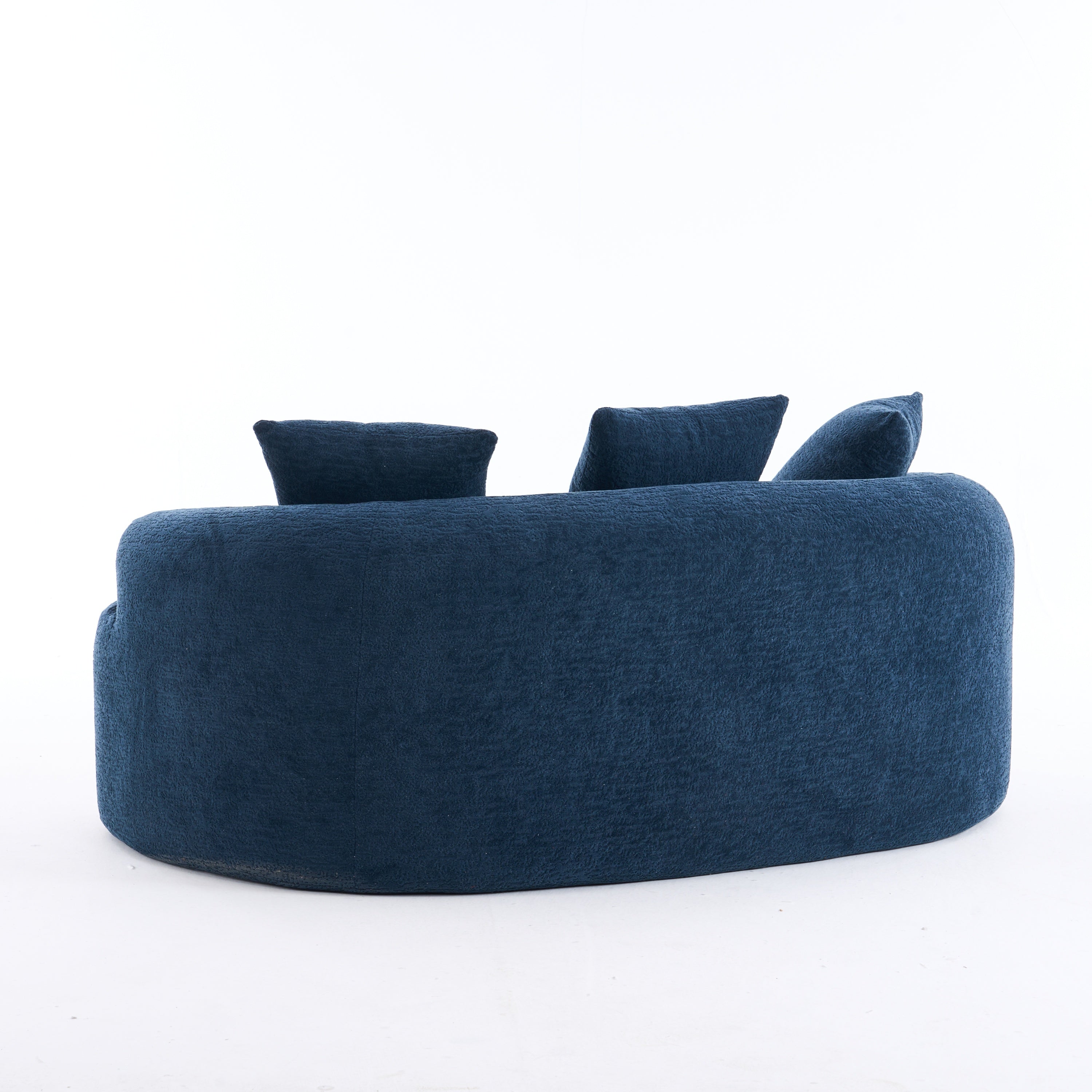 Loveseat Sofa with Wood Grain Chenille Fabric