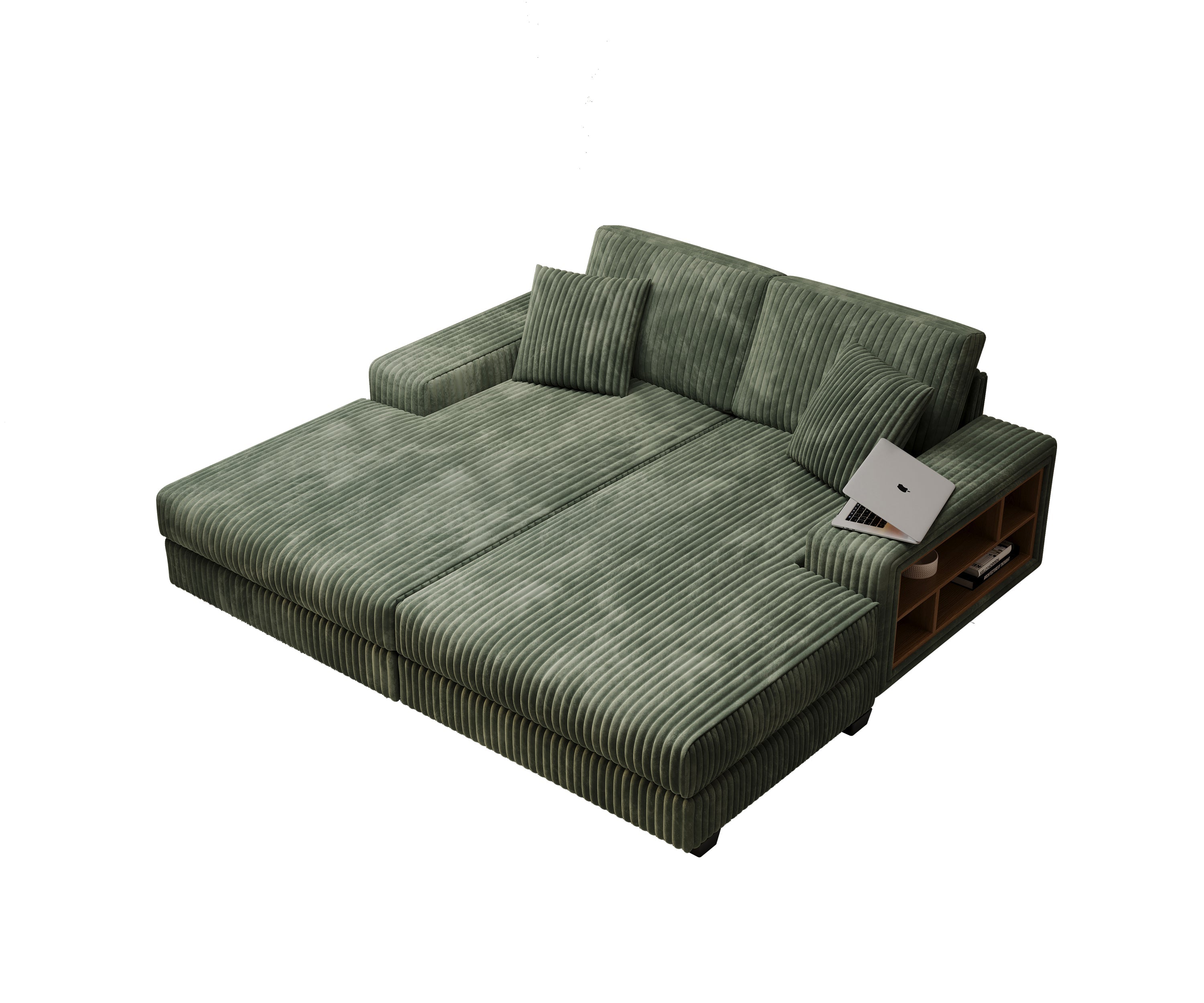 Convertible Sleeper Sectional Sofa with Storage