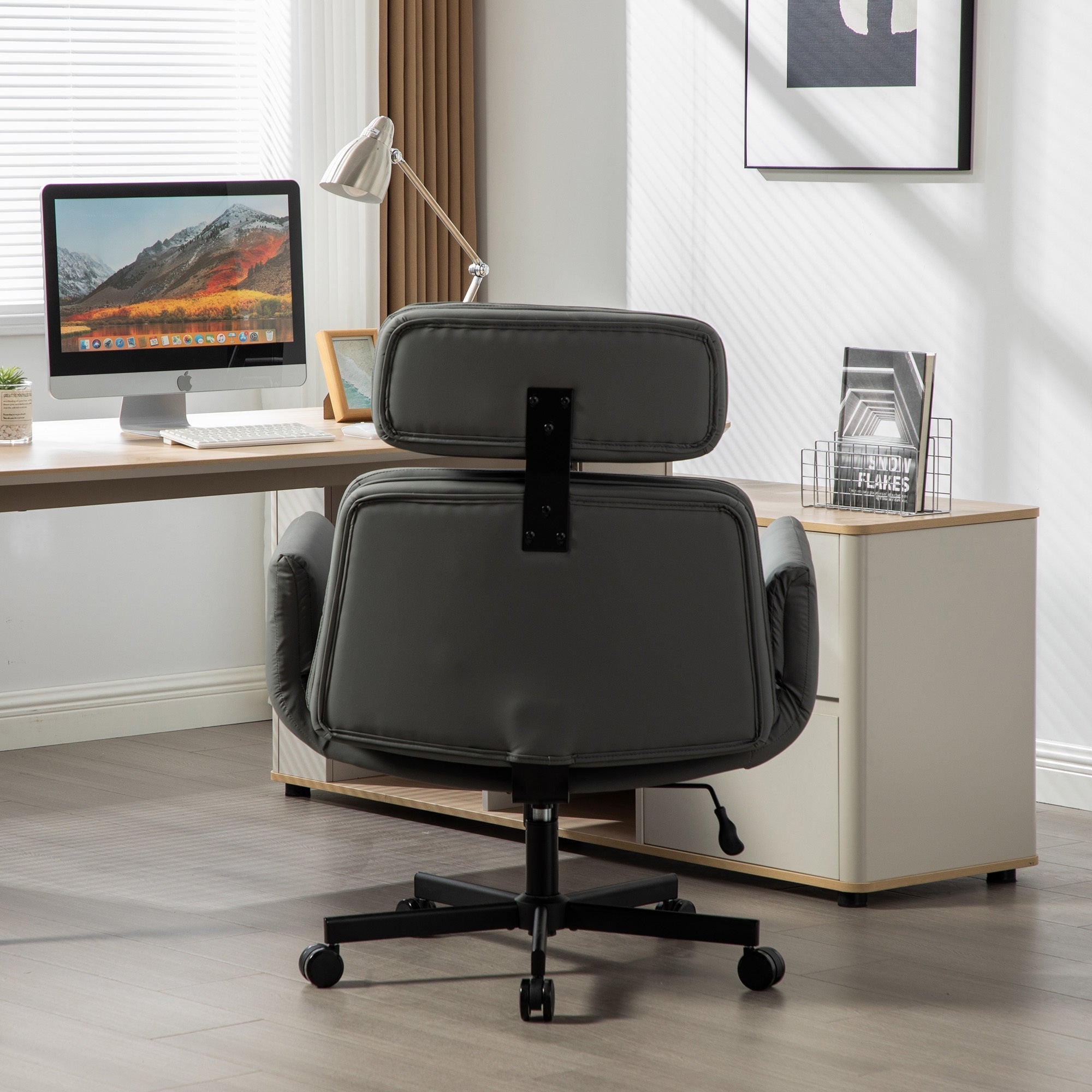 Pet Friendly Criss Cross Chair Swivel Task Office Chairs with Wide Seat