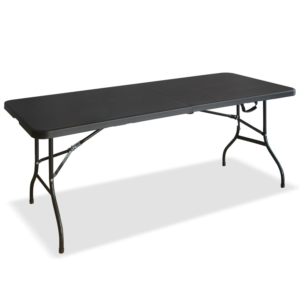6ft Black Multi-functional Outdoor Folding Leisure Picnic Game Party Table