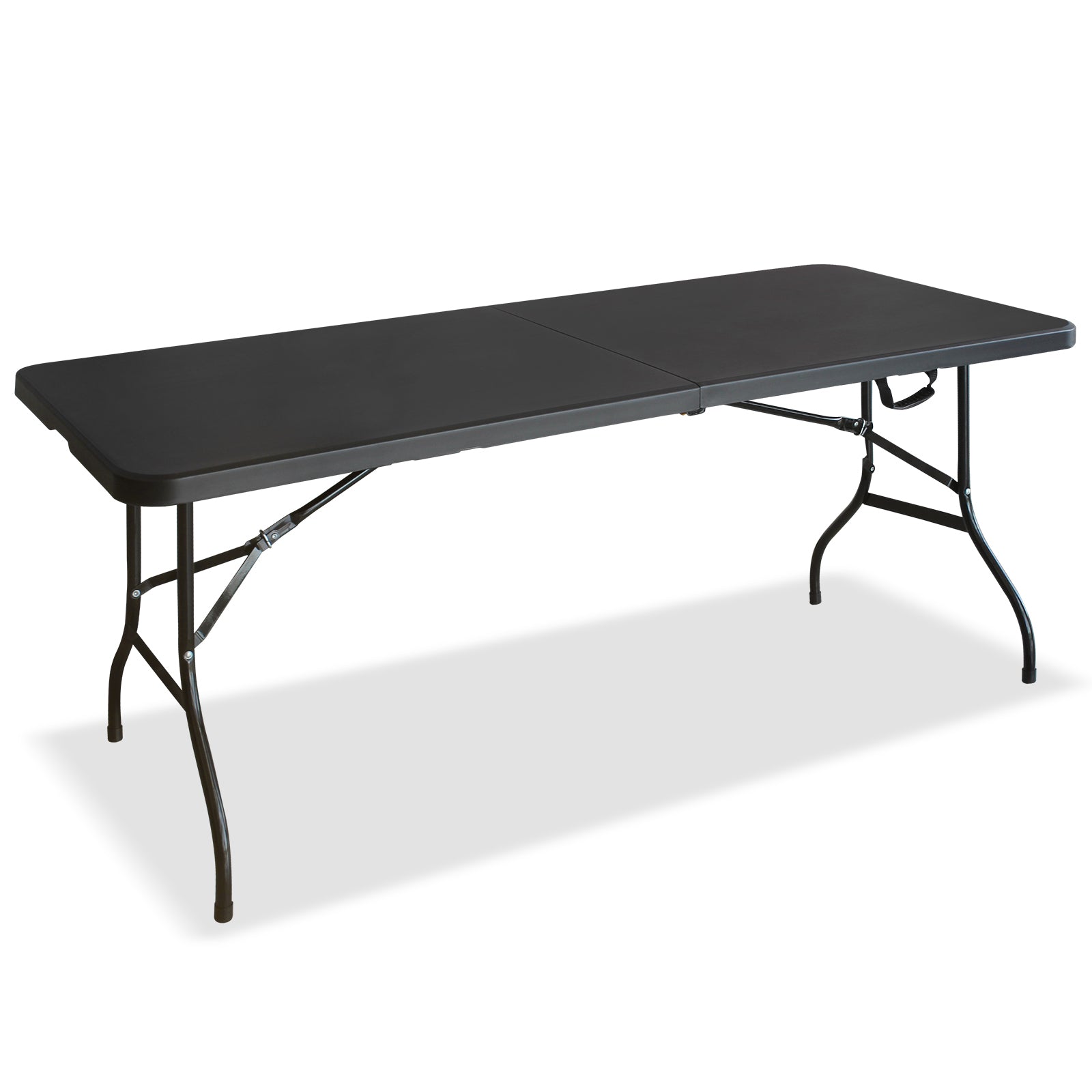 6ft Black Multi-functional Outdoor Folding Leisure Picnic Game Party Table