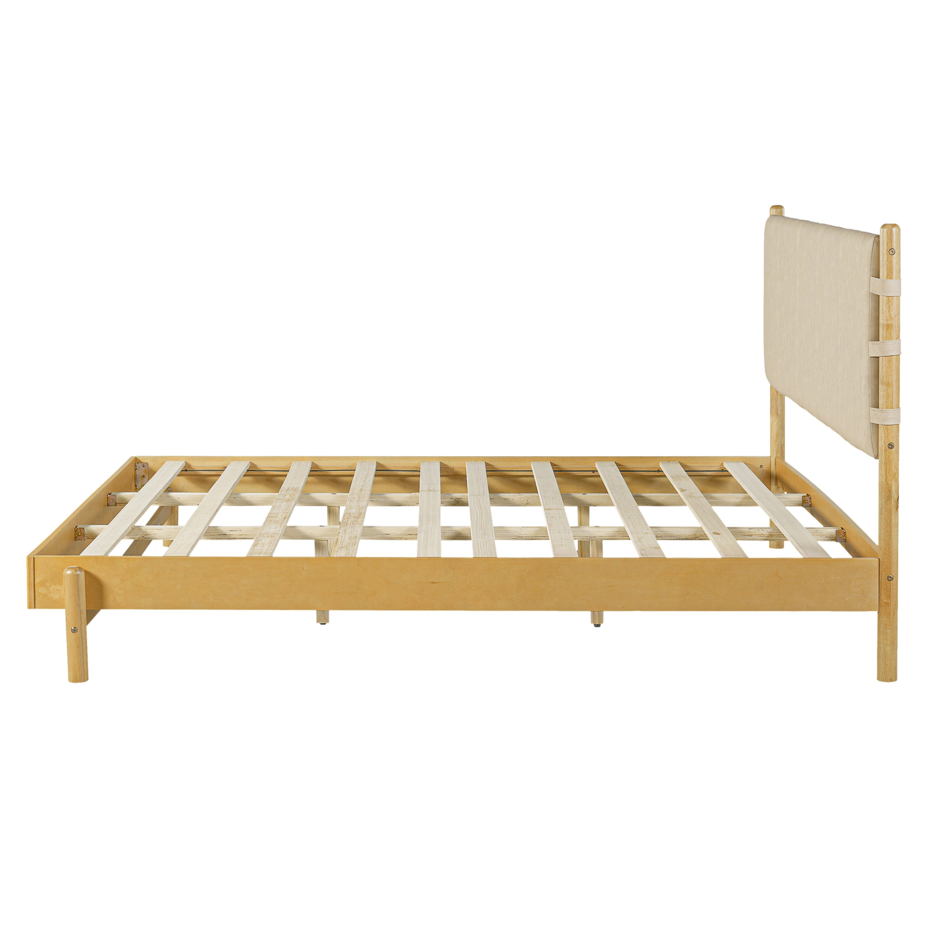 Modern King Bed Frame Set with 2 Nightstands