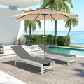 10ft 3-Tier Aluminium Patio Umbrella with Auto-Tilt (No Base)