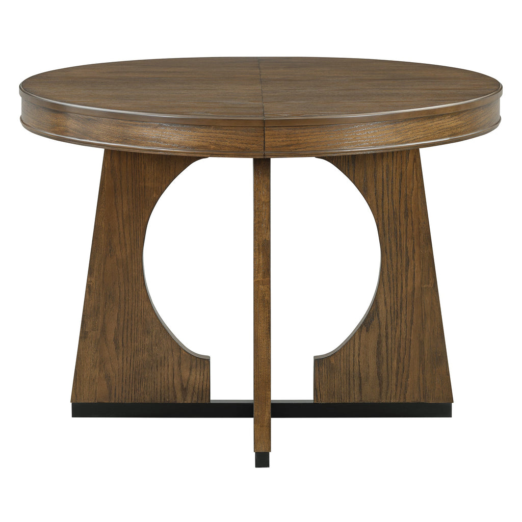 5-Piece Retro Extendable Dining Table Set with 16" Removable Leaf