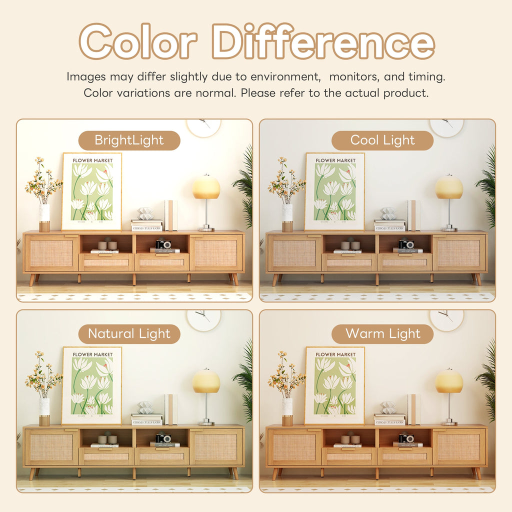 Modern Rattan TV Stand for TVs