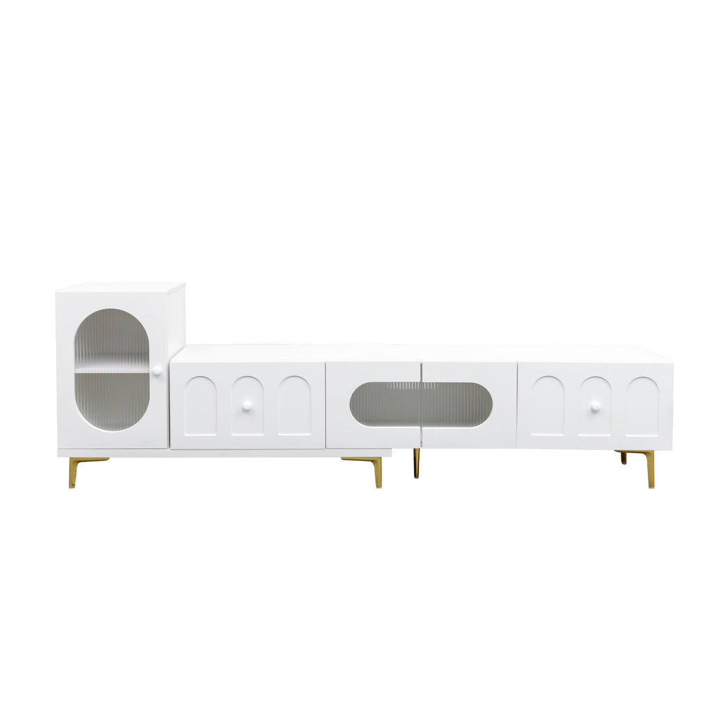 Wood Rectangle Extendable TV Stand