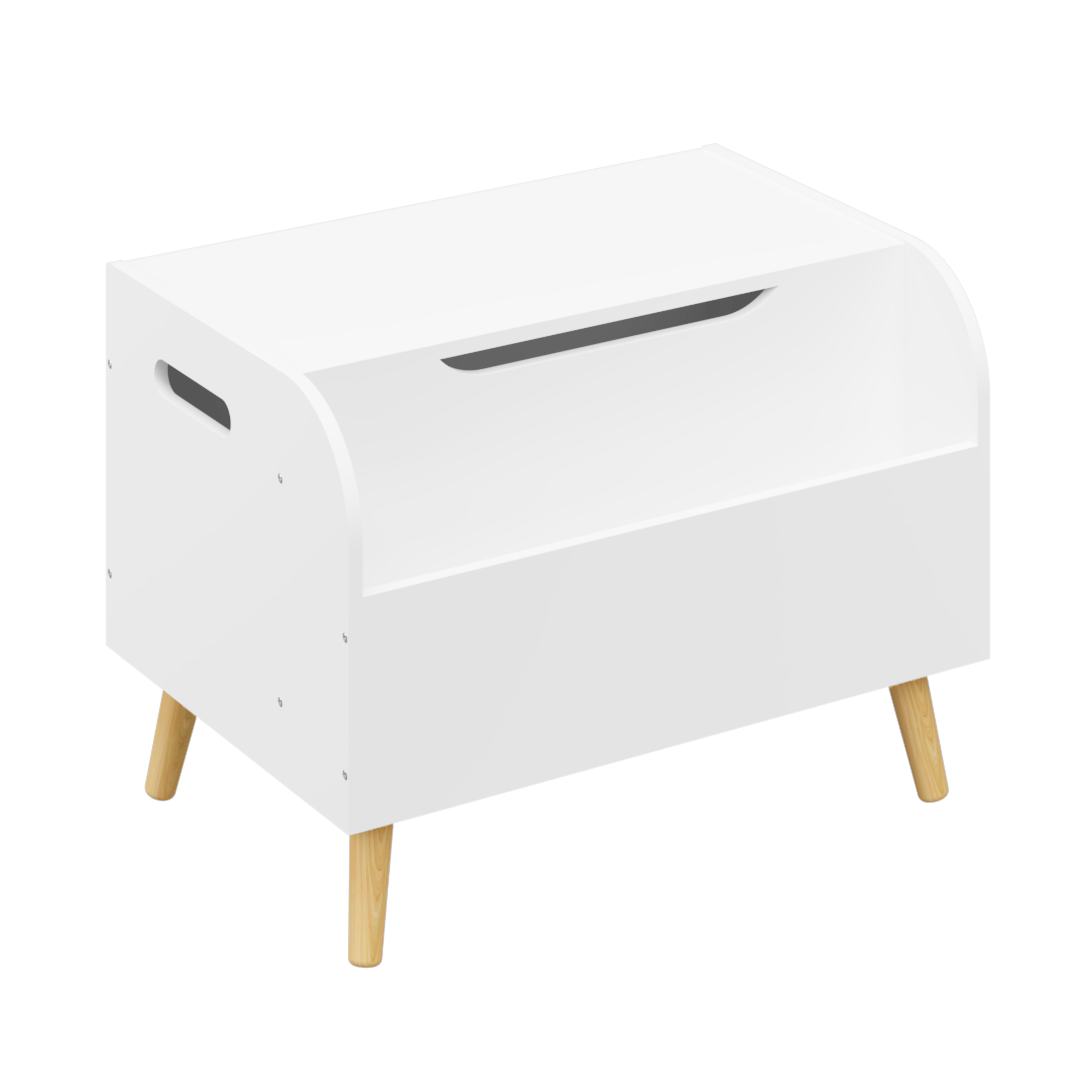 Kids  Wooden Toy Storage Bench with Front Bookshelf
