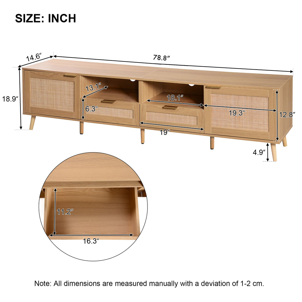 Modern Rattan TV Stand for TVs
