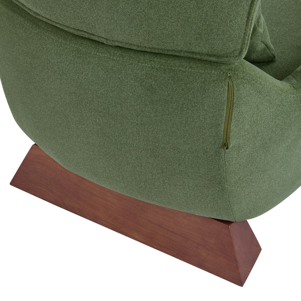 Modern Brown Polyester Accent Chair with Pet/Storage Space