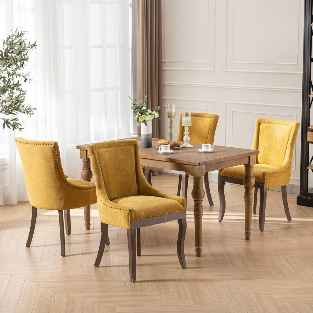 Ultra Side Thickened Fabric Dining Chair (Set of 2)