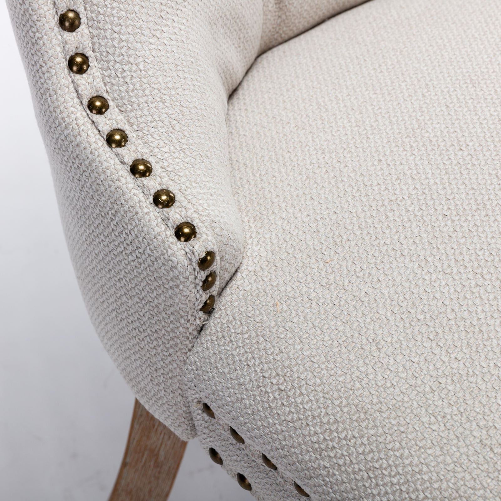 Linen Contemporary Tufted Flax Upholstered Dining Chairs (Set of 2)