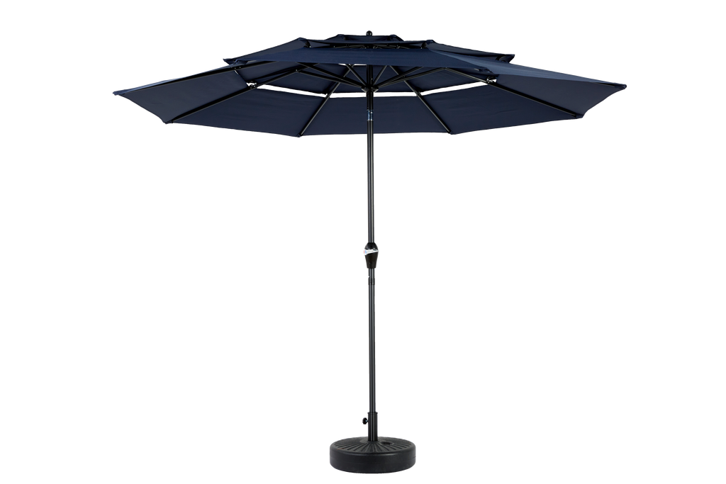 10ft 3-Tier Aluminium Patio Umbrella with Auto-Tilt (No Base)